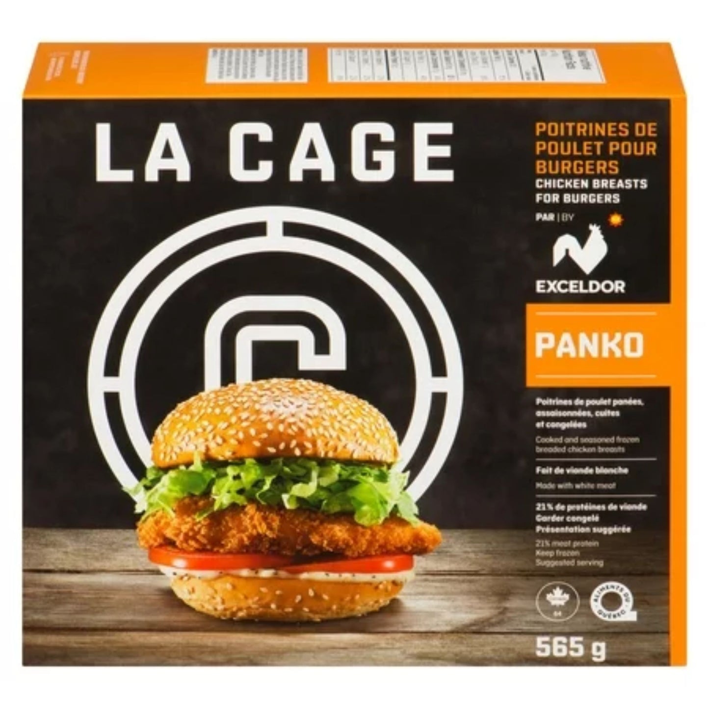 Poitrines de poulet assaisonnées, panées panko - La Cage