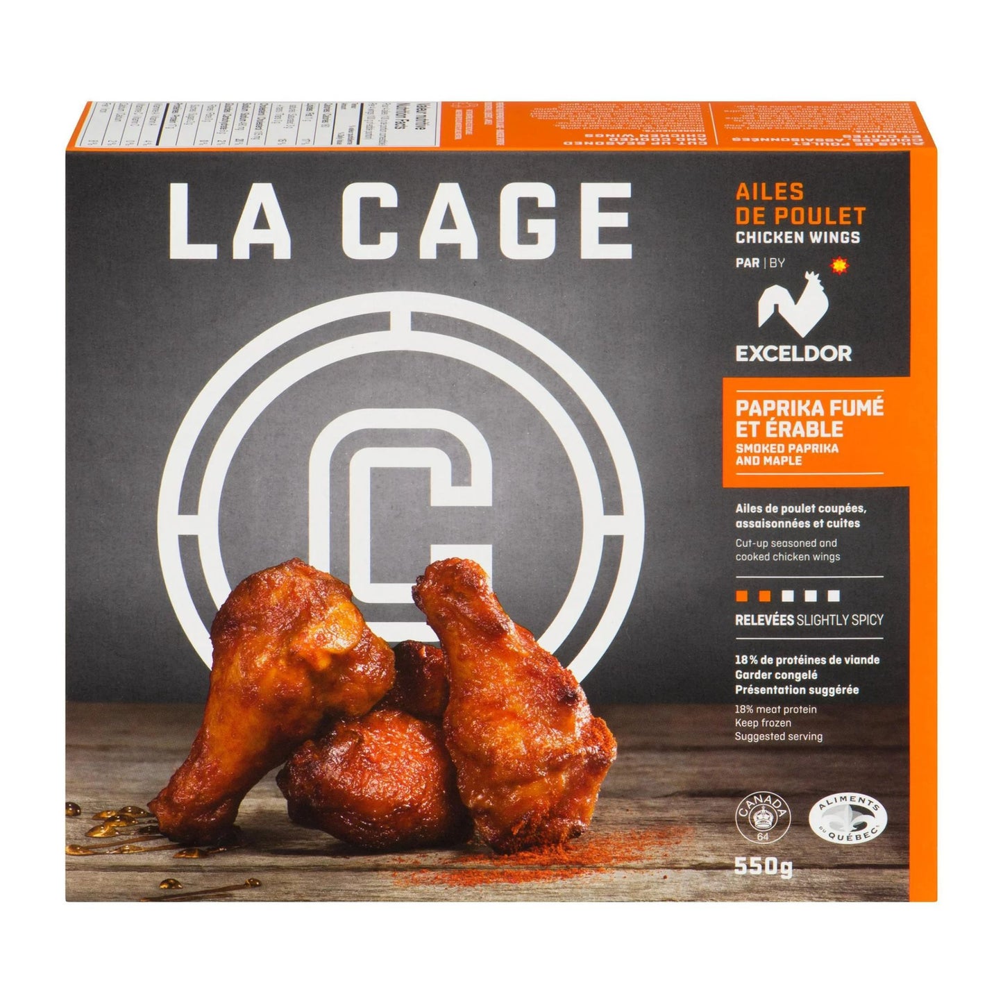 Ailes de poulet - Paprika fumé et érable - La Cage