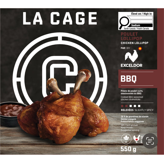 Pilons poulet lollipop BBQ classe B - La Cage