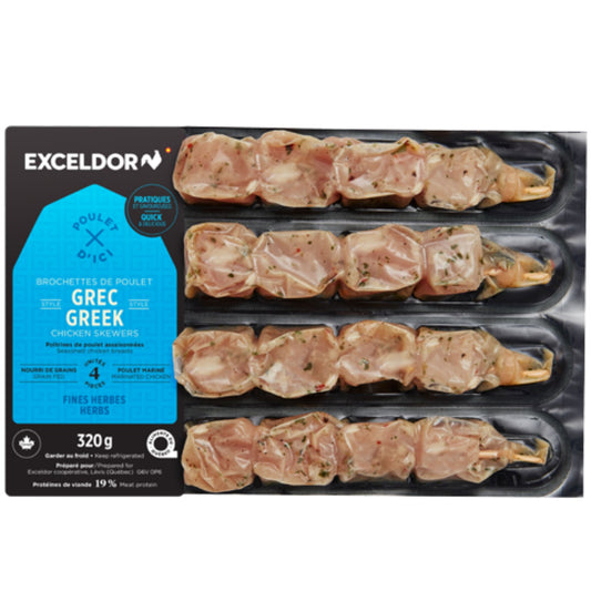 Brochettes de poulet style Grec – Fine herbes - Classe B